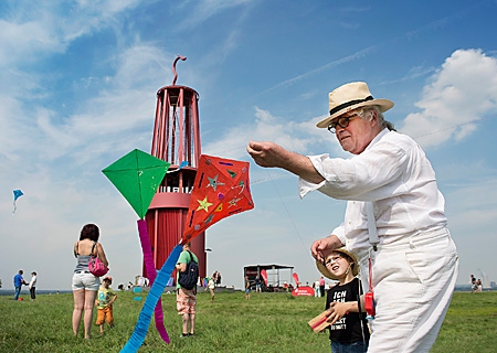 Zum Drachenfest auf der Halde Rheinpreußen kamen an beiden Tagen rund 3000 Besucher. 