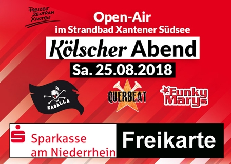 Wir verlosen zweimal zwei Freikarten für das Open-Air im Strandbad Xantener Südsee.