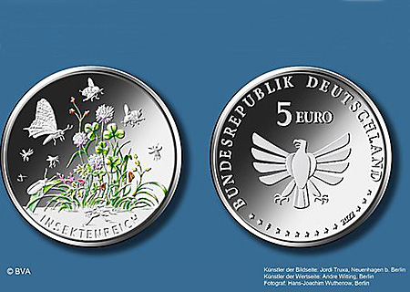 Die Ausgabe der 5-Euro-Sammlermünze „Insektenreich“ ist auf den 24. November verschoben.