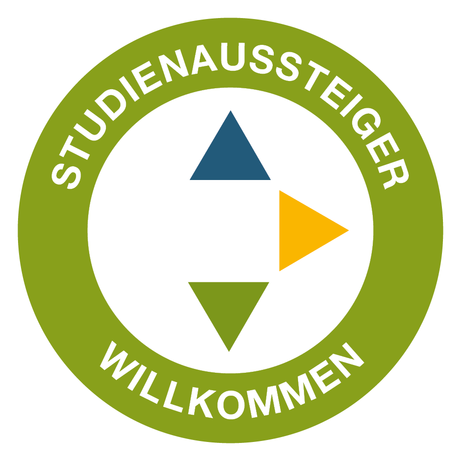 Button Studienaussteiger willkommen